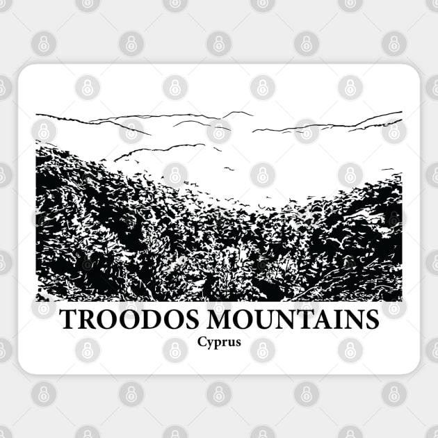 Troodos Mountains - Cyprus Magnet by Lakeric